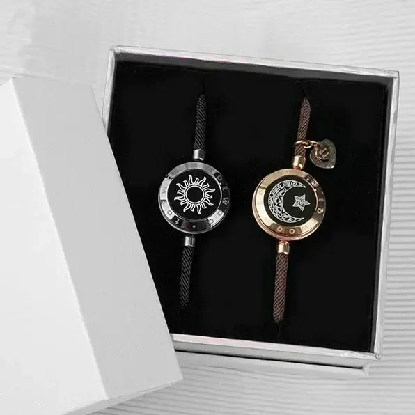 Long Distance Touch Bracelets for Couples, Vibration & Light up for Love Couples Bracelets | Long Distance Relationship Gifts for Girlfriend