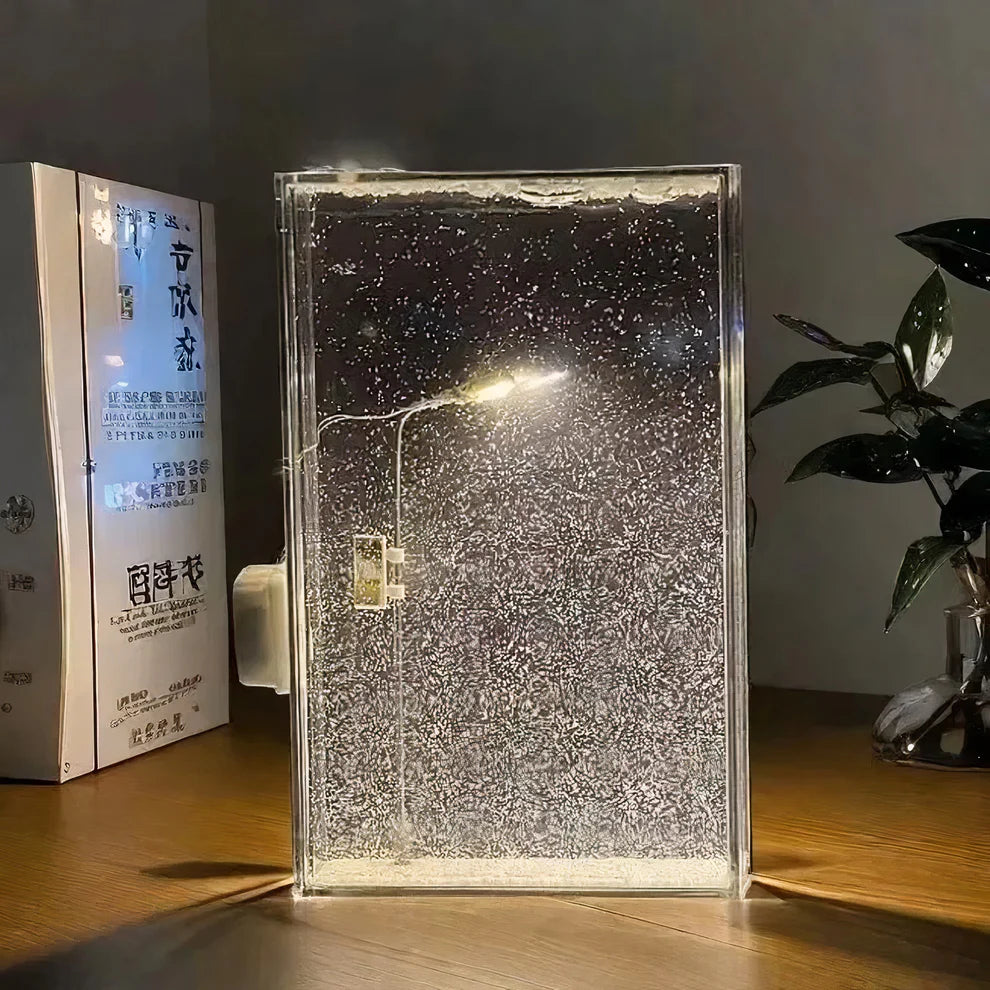 Snowfall Lamp, Street Light Snow Globe, Handmade DIY Snow Scenery Night Light, Christmas Desktop Decor for Birthday, Make Your Own Christmas Night Light, Snowflake Lamp for Family and Kids