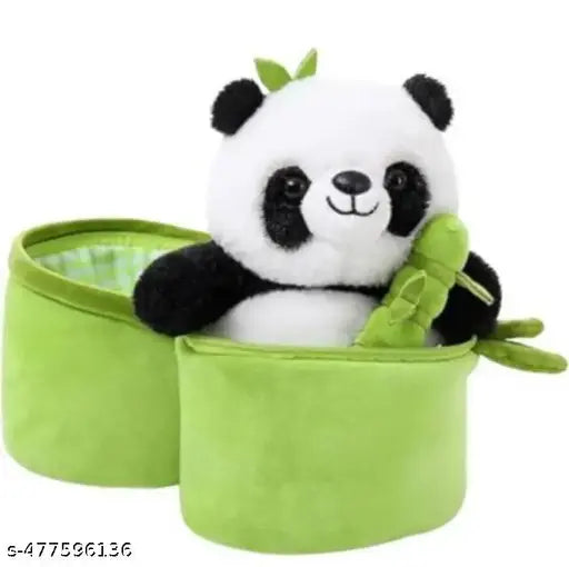 Cute Panda Plush with Bamboo